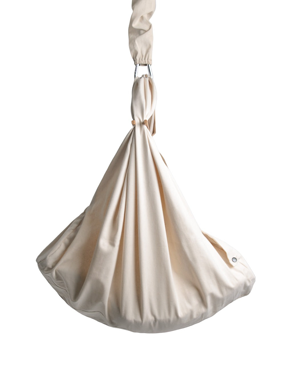 Homba baby závesná kolíska krémová a Kovový stojan biely