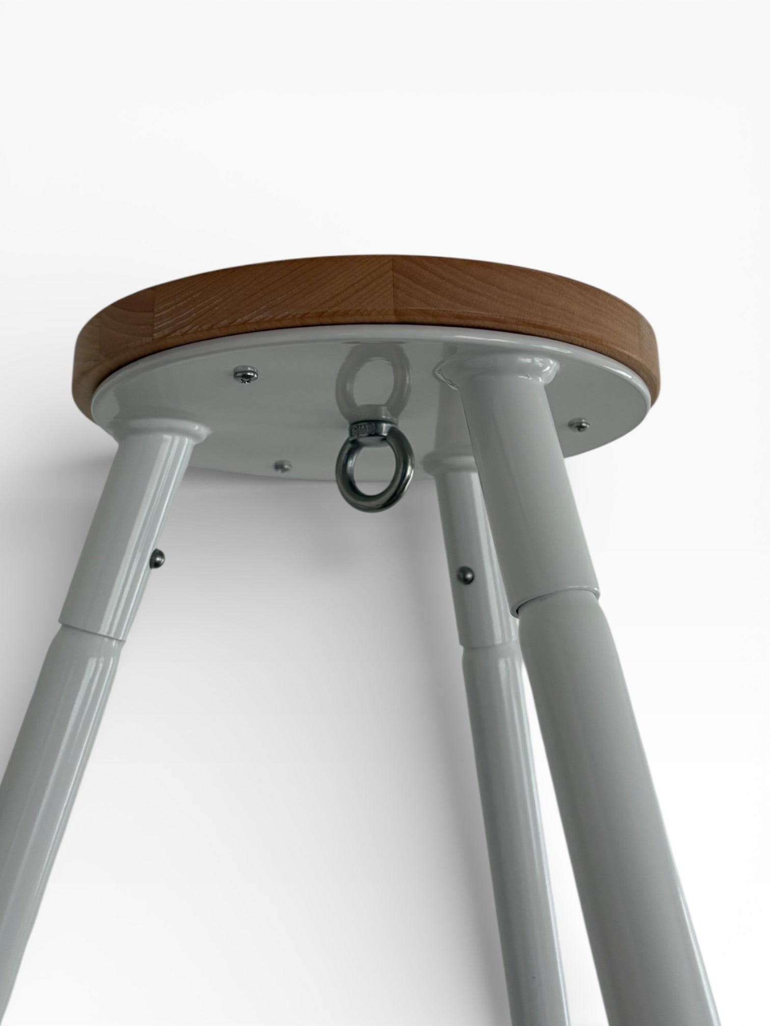 Homba baby závesné kolíska svetlosivá a Kovový stojan biely