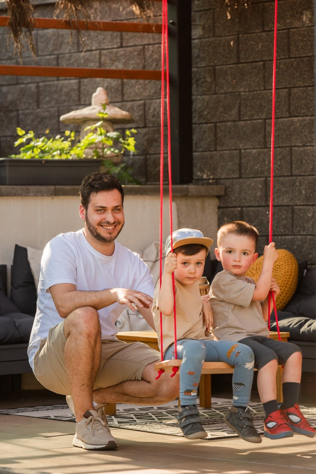 homba® Kinderschaukel Skate massiv Buche 55x20cm