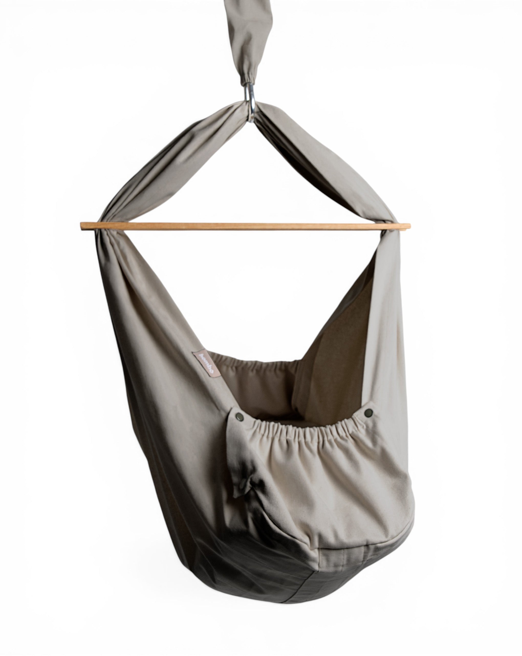 homba® Baby-Federwiege aus Baumwolle, hellbeige