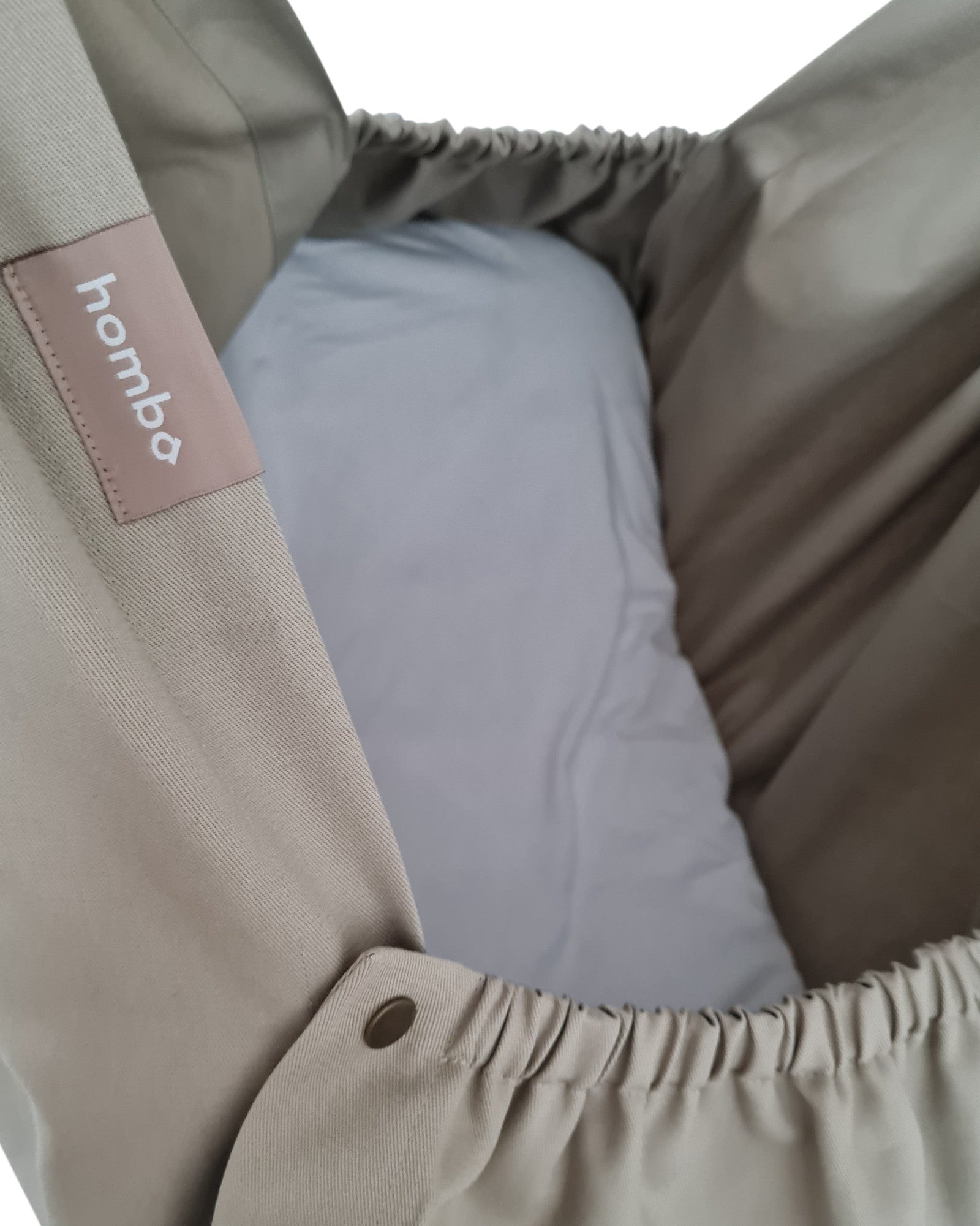 homba® Baby-Federwiege aus Baumwolle, hellbeige
